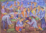 Sa Pamilihan - watercolor painting