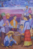 Tindera Ng Tubo - watercolor painting